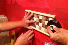 Tile border install at shower valve_web